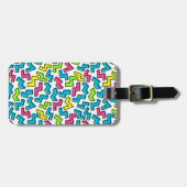 レトロ1980年代かわいいクール80年代メンフィス柄 ラゲッジタグ (正面横)