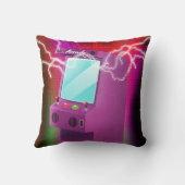 レトロ1980年代のアーケードポスター クッション (裏面)