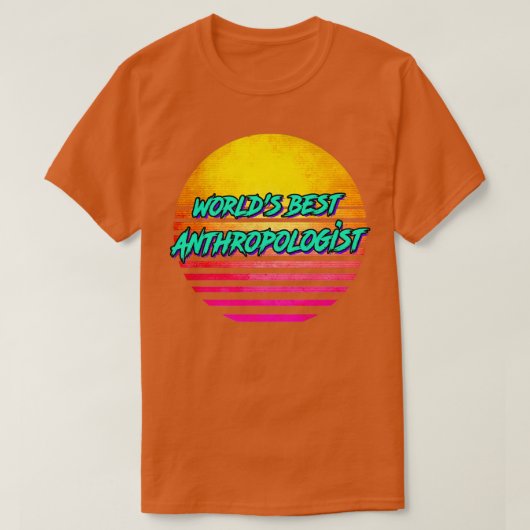 レトロ1980年代の人類学 Tシャツ (デザイン正面)
