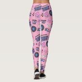 レトロ1980年代の音楽ノスタルジック レギンス (裏面)