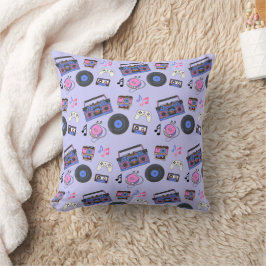 レトロ1980年代の音楽誕生日 クッション