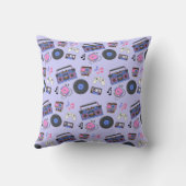 レトロ1980年代の音楽誕生日 クッション (裏面)