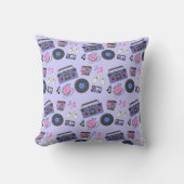 レトロ1980年代の音楽誕生日 クッション (正面)
