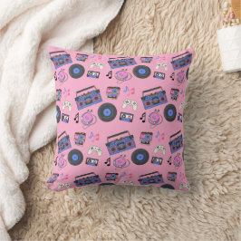 レトロ1980年代の音楽誕生日 クッション