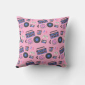 レトロ1980年代の音楽誕生日 クッション (裏面)