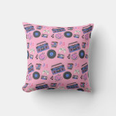 レトロ1980年代の音楽誕生日 クッション (正面)