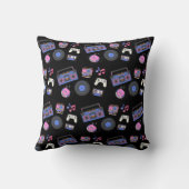 レトロ1980年代の音楽誕生日 クッション (裏面)