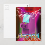 レトロ1980年代アーケード ポストカード (正面/裏面)