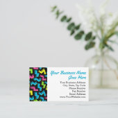 レトロ1980年代カッコいいかわいい80年代メンフィスポップ・アートのアート 名刺 (スタンド正面)