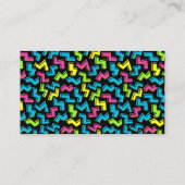 レトロ1980年代カッコいいかわいい80年代メンフィスポップ・アートのアート 名刺 (裏面)