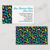 レトロ1980年代カッコいいかわいい80年代メンフィスポップ・アートのアート 名刺 (正面/裏面)