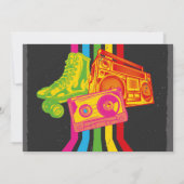 レトロ1980年代誕生日80年代パーティー写真 招待状 (裏面)