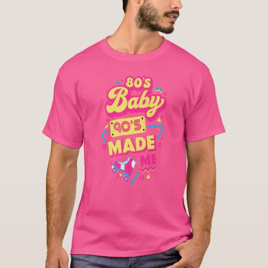 レトロ1980年代80年代ベビー1990年代90年代ヴィンテージN Tシャツ (正面)