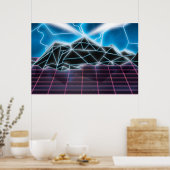 レトロ1980sビデオゲームグラフィック ポスター (キッチン)