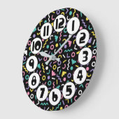 レトロ1980s/1990sメンフィススタイル ラージ壁時計 (傾斜)