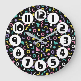 レトロ1980s/1990sメンフィススタイル ラージ壁時計