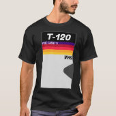 レトロ1980s T-120 VHSカセットテープTシャツ Tシャツ (正面)