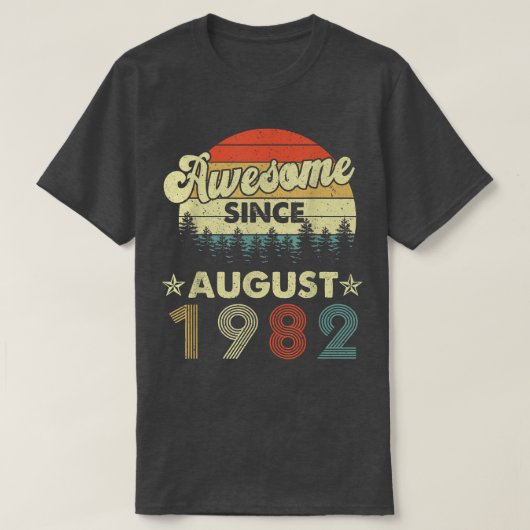 レトロ1982年以素晴らし来40威厳がある歳の誕生日 Tシャツ (デザイン正面)