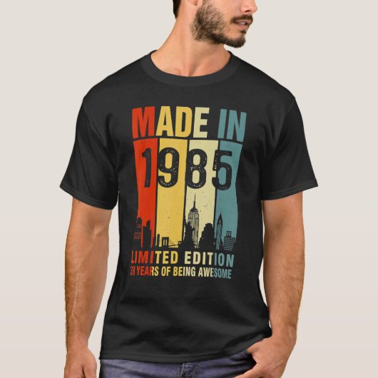 レトロ1985年に作られた38年素晴らし間 Tシャツ (正面)