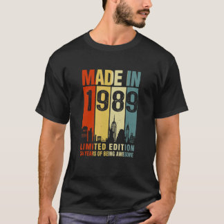 レトロ1989年に作られた34年素晴らし間 Tシャツ