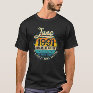レトロ1991年6月限定版ギフト30th Birthda Tシャツ