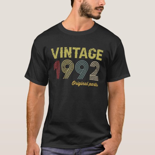 レトロ1992オリジナル部品ヴィンテージ30歳30t tシャツ (正面)