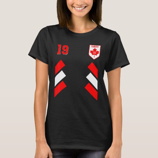 レトロ19 Canada Football Canadian Soccer Canada Fla Tシャツ (正面)