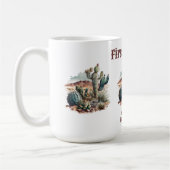 レトロ1stファーストロデオウエスタンサボス誕生日 コーヒーマグカップ (左)