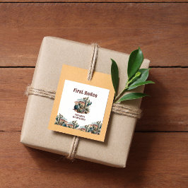 レトロ1stファーストロデオウエスタンサボス誕生日 スクエアシール