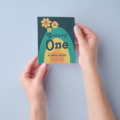 レトロ1th誕生日パーティー予算 チラシ (手)