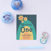 レトロ1th誕生日パーティー予算 チラシ (シングル)