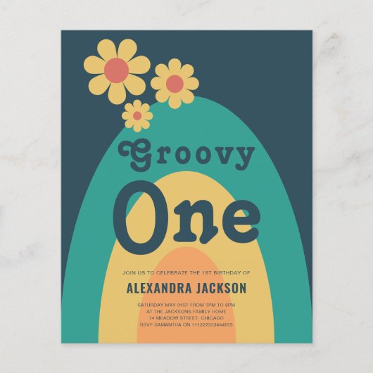 レトロ1th誕生日パーティー予算 チラシ (正面)