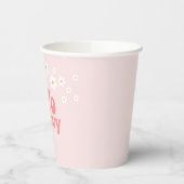 レトロ2グルービーデイジーボホ2nd誕生日紙カップ 紙コップ (左)