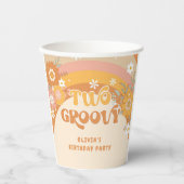 レトロ2グルービー誕生日紙カップ 紙コップ (正面)