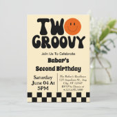 レトロ2グルーヴィボーイ2nd誕生日 招待状 (スタンド正面)