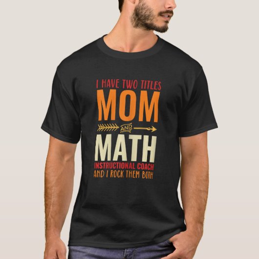 レトロ2タイトルと数学教育コーチMom Tシャツ (正面)