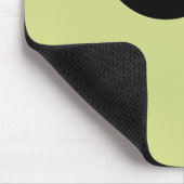 レトロ2トーンカラーブロックライムグリーン マウスパッド (コーナー)