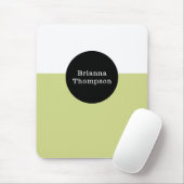 レトロ2トーンカラーブロックライムグリーン マウスパッド (マウス)