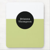 レトロ2トーンカラーブロックライムグリーン マウスパッド (正面)