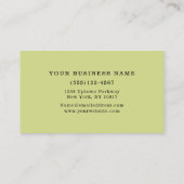 レトロ2トーンカラーブロックライムグリーン 名刺 (裏面)