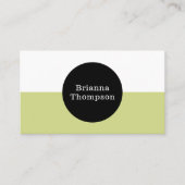 レトロ2トーンカラーブロックライムグリーン 名刺 (正面)