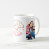 レトロ2引用文母の日の贈り物と写真 コーヒーマグカップ (正面右)