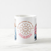 レトロ2引用文母の日の贈り物と写真 コーヒーマグカップ (中央)