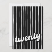 レトロ20歳の誕生日招待状 | 20歳の誕生日 招待状 (裏面)