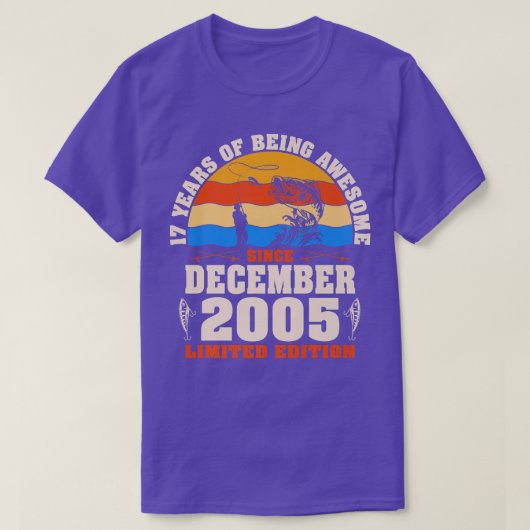 レトロ2005年12月17歳魚釣り恋人17th tシャツ (デザイン正面)
