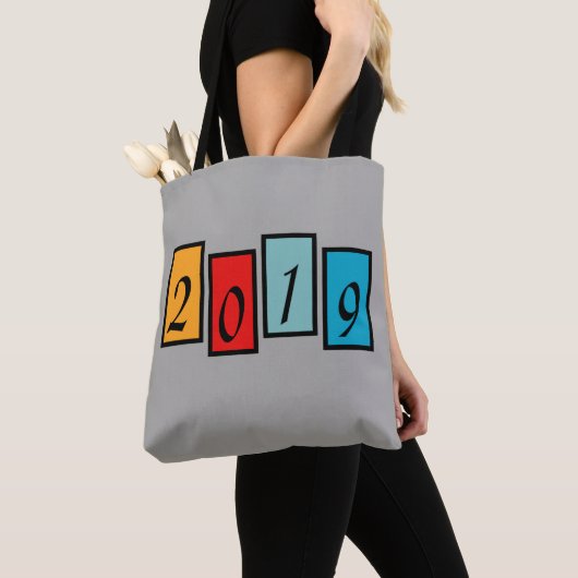 レトロ2019 トートバッグ (クローズアップ)