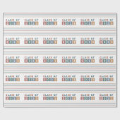 レトロ2023年卒業 ラッピングペーパー (フラット)