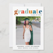 レトロ2024卒業写真の発表 案内状 (正面)