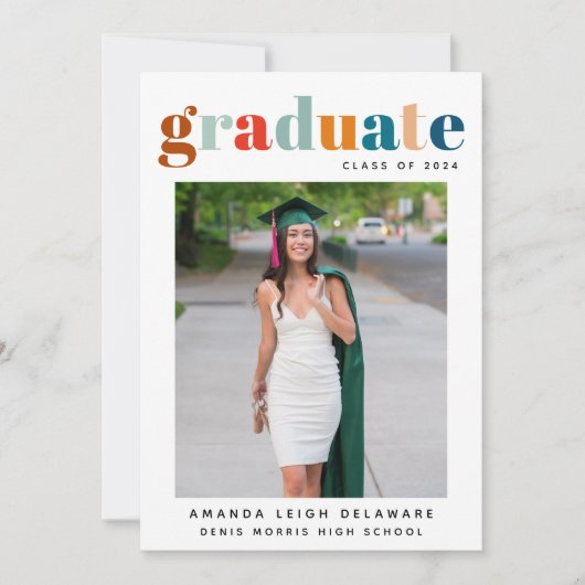 レトロ2024卒業写真の発表 案内状 (正面)