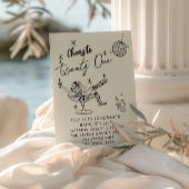 レトロ21手描き女性のカーボーイ沿岸おもしろい誕生日 招待状